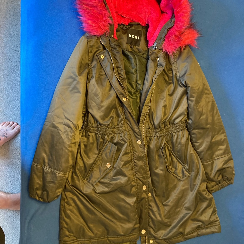 DKNY Winter Coat Fur Hood